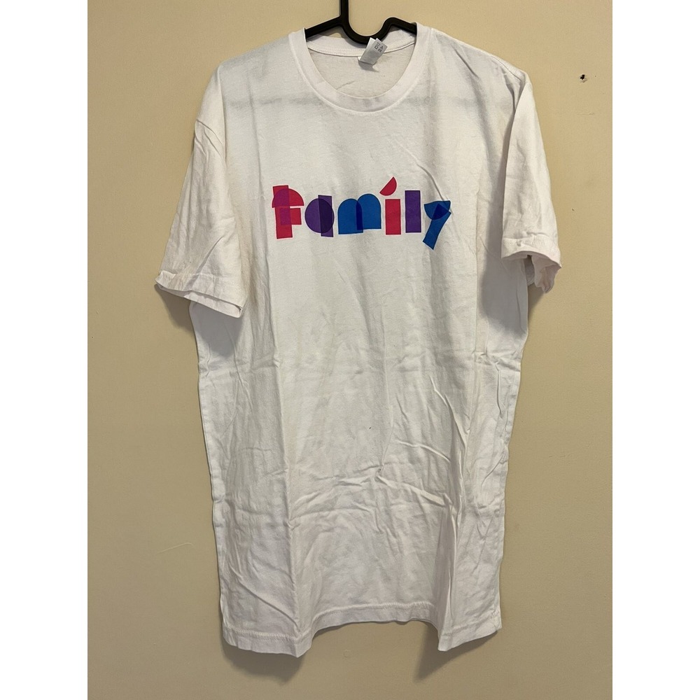 Family Unisex white t-shirt Family White Google bow Size Large